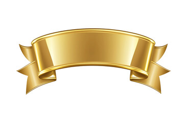 illustration of isolated luxury gold ribbon bow banner	