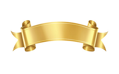 illustration of isolated luxury gold ribbon bow banner	