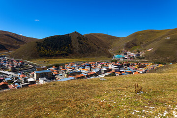 Building group of Tagong Town, Kangding City, Ganzi Prefecture, Sichuan Province, China