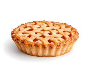 Fruit quince pie isolated on white