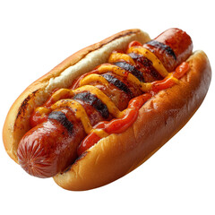 Creating a minimalist hot dog illustration with soft shadows on a white background for graphic design projects