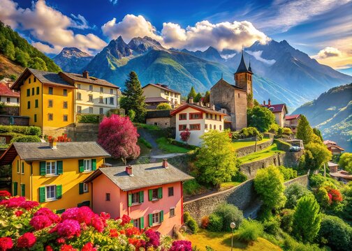 Stunning Saillon, Valais, Switzerland - Alpine Village Beauty