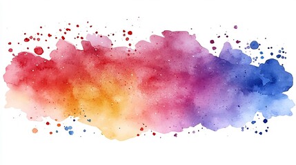 Obraz premium Watercolor Splatter Frame with Flowing Colorful Design for Expression and Fluid Concept