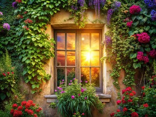 Surreal Climbing Plants Window Dreamy Photography