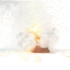 Gentle sparkling light burst on minimal white background aesthetic photography soft and serene environment