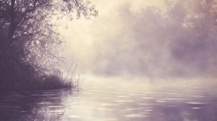Fototapeta premium Ethereal Mist Effects: Hazy Tones of Lilac and Soft Beige