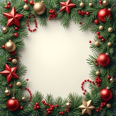 Christmas card with space for wishes