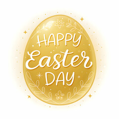 Watercolor happy easter day