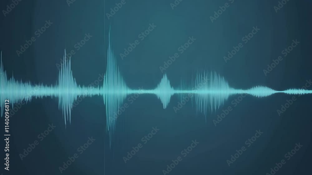 Poster sound wave analysis showcasing frequency patterns in an audio session recorded in a studio