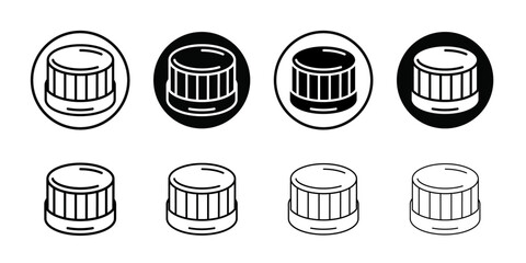 Bottle cap icon Thin line flat illustration
