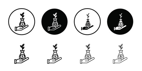 Compensation icon Thin line flat illustration