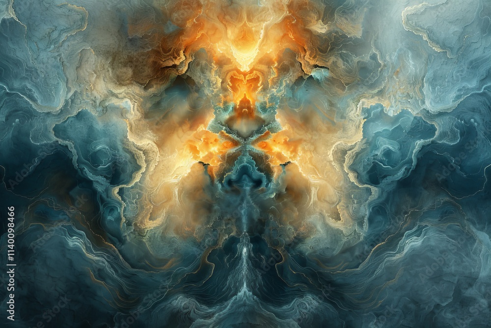 Poster collision of mental energies in a parallel world a kaleidoscope of blurred ideas and perceptions