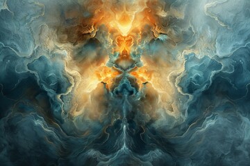 Obraz premium Collision of mental energies in a parallel world a kaleidoscope of blurred ideas and perceptions