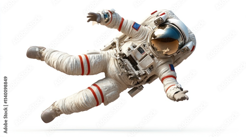 Aufkleber an astronaut floats in space, showcasing the essence of space exploration and adventure.