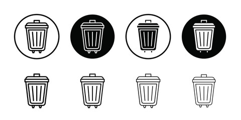 Dumpster icon Thin line flat illustration