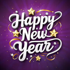 Happy New Year Celebration greeting card. Ai generative