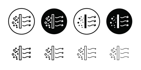Filtration air icon Thin line flat illustration