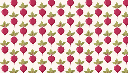 Beetroot seamless pattern. Vector illustration. Vegetable background.