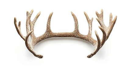 Obraz premium A pair of deer antlers displayed against a white background.