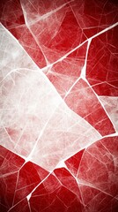 Fototapeta premium Red and White Grunge Crackle Texture Background Abstract Art Design