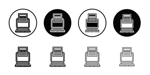 Front end development icon Thin line flat illustration