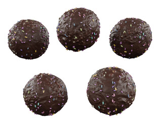 Chocolate Balls isolated on white