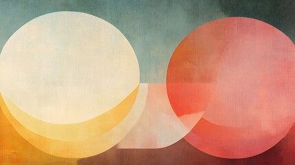Soothing Layers: Overlapping Shapes in Light Pastel Gradients