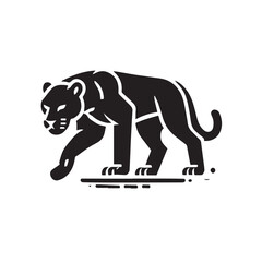 Obraz premium Panther Minimalist vector