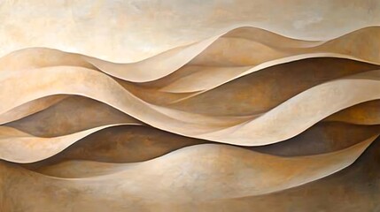 Calming Rhythms Illustration Featuring Soft Waves and Harmonious Abstract Patterns