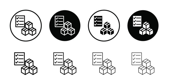 Inventory control icon Thin line flat illustration