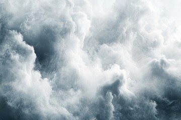Obraz premium A dense formation of dramatic clouds creating a moody atmosphere.