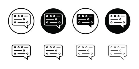 Morse code icon Thin line flat illustration