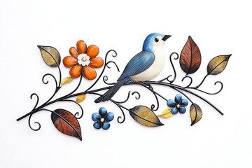 Obraz premium 1208 iron art decoration on white background