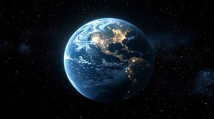 Fototapeta premium Orbiting Symbols of Knowledge and Harmony Shaping Earth s Bright Future