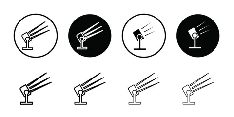 Searchlight icon Thin line flat illustration