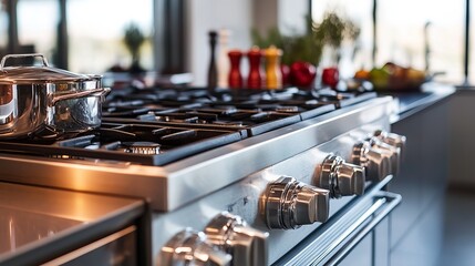 Family Cooking in a Modern Kitchen with Fresh Ingredients and Well-Designed Appliances