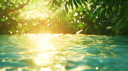 A Serene Haven at the Luminescent Lagoon for Unwinding and Rejuvenation with Tropical Flora