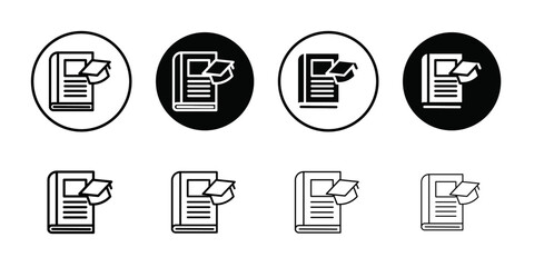 Thesis icon Thin line flat illustration
