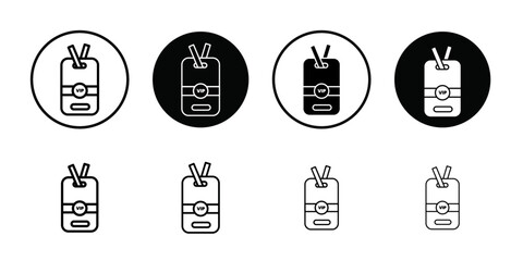 VIP neck tag icon Thin line flat illustration