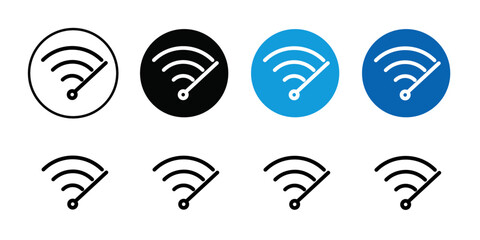 Wifi speed icon Thin line flat illustration