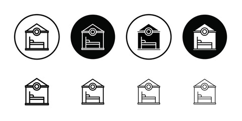 Accommodation icon Thin line flat illustration