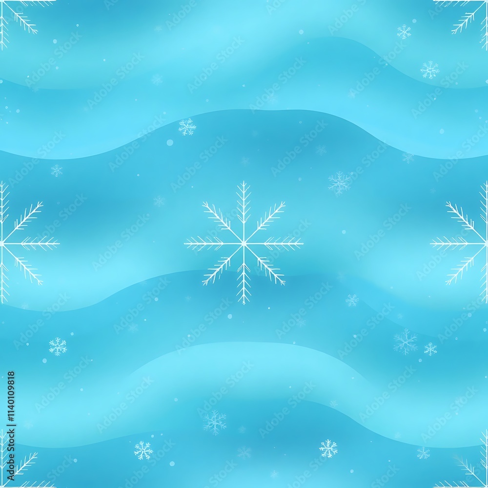 Poster winter wonderland seamless pattern: a delicate and ethereal pattern featuring white snowflakes scatt