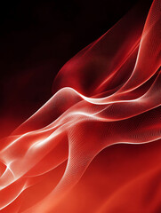 Obraz premium Abstract red waves creating a dynamic visual effect.