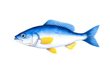 Fototapeta premium Fish watercolor illustration isolated on white background
