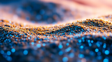 Blue Digital Landscape Captured in High-Resolution Macro Detail