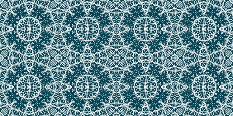 Christmas seamless pattern. Christmas background banner blue. Frost pattern. Happy New Year.