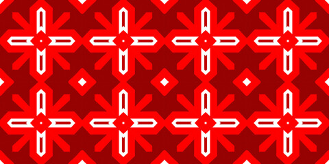 Seamless pattern banner red. Red Christmas pattern. Merry Christmas. Happy New Year. Red festive pattern