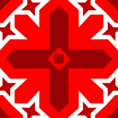 Seamless square pattern red. Christmas pattern red. Santa Claus pattern. Merry Christmas. Happy New Year.