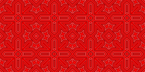 Seamless pattern banner red. Red Christmas pattern. Merry Christmas. Happy New Year. Red festive pattern