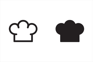 Chef hat icon set. Chef sign. flat illustration of vector icon on white background